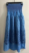 Lapis Blue Strapless Dress One Size
