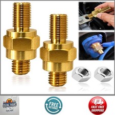 2 Set Side Post Battery Terminal Bolt 38-16 38-24 Brass Top Post Adapter Gm