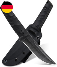 Outdoor Messer Survival Mit Kydex Scheide G10 Griff, Scharfes Z&auml;h Jagdmesser Fes