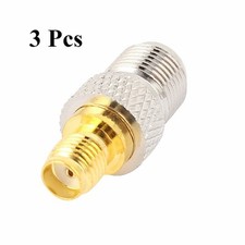 F Type Female Jack to SMA Female Straight Adapter RF Connector Converter 3Pcs
