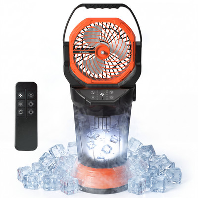 Portable Rechargeable Misting Fan with Remote Oscillating LED Lighting 33000mah