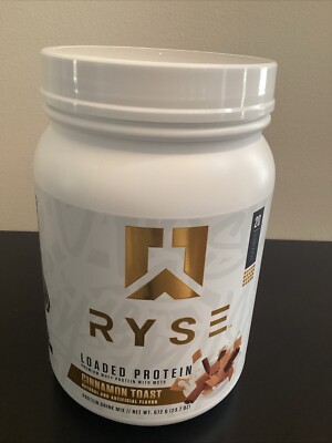 RYSE Loaded Protein Drink Mix ~ 23.7 Oz ~ Cinnamon Toast Flavor ~ EXP 02/2027