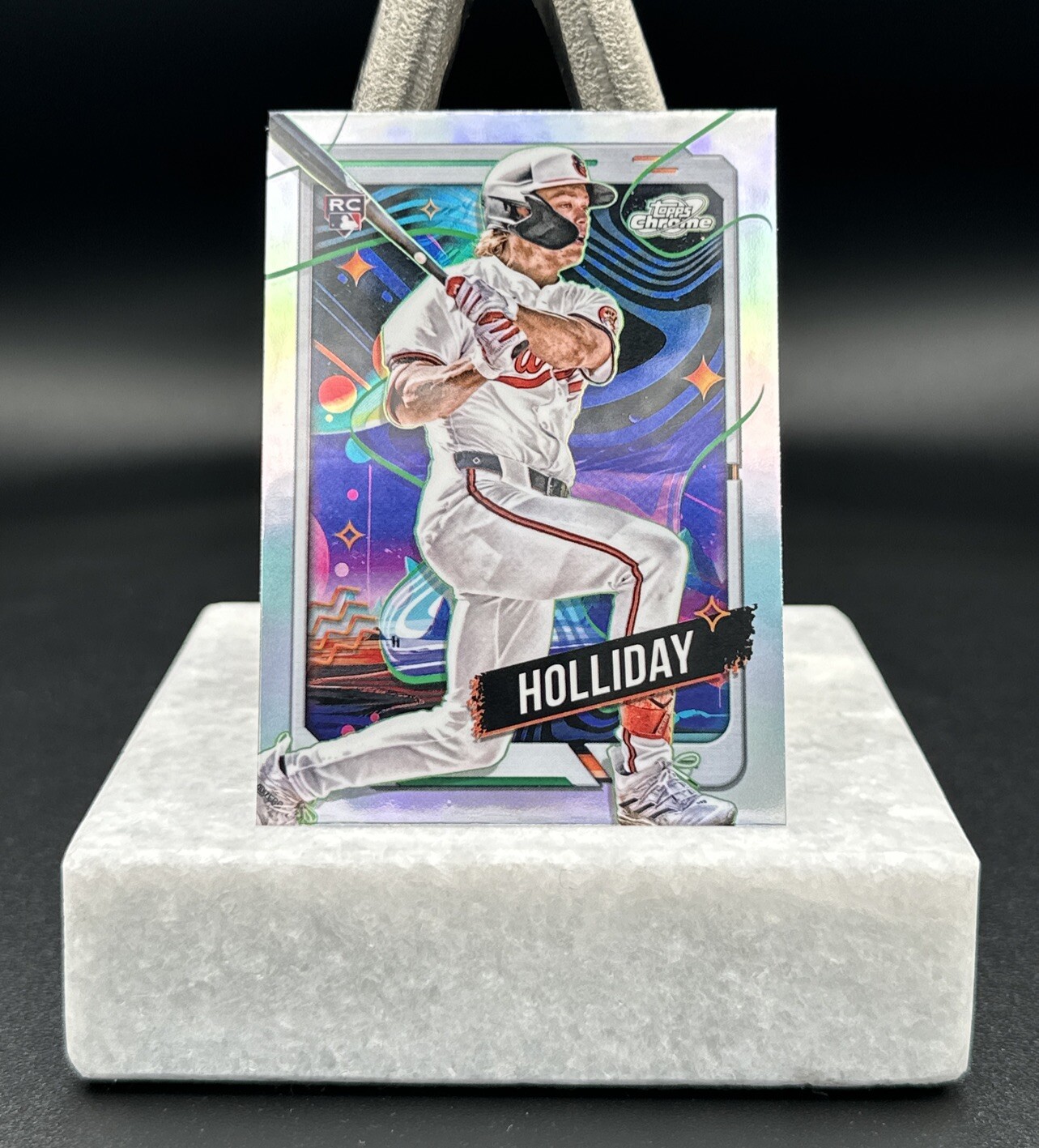 JACKSON HOLLIDAY 2024 ROOKIE RC TOPPS COSMIC CHROME BASE #7 BALTIMORE ORIOLES