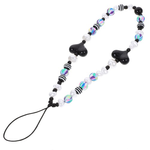 Beaded Heart Phone Lanyard Wrist Strap Cellphone Chain Strap for Women UK - 第 1/12 張圖片
