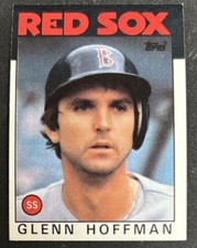 1986 Topps Glenn Hoffman Baseball Card #38 Red Sox Shortstop 1B VG O/C