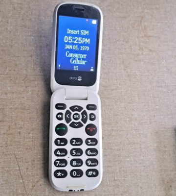 Doro Phone Easy 618 - BLACK(Consumer Cellular) UNLOCKED Cellular Phone