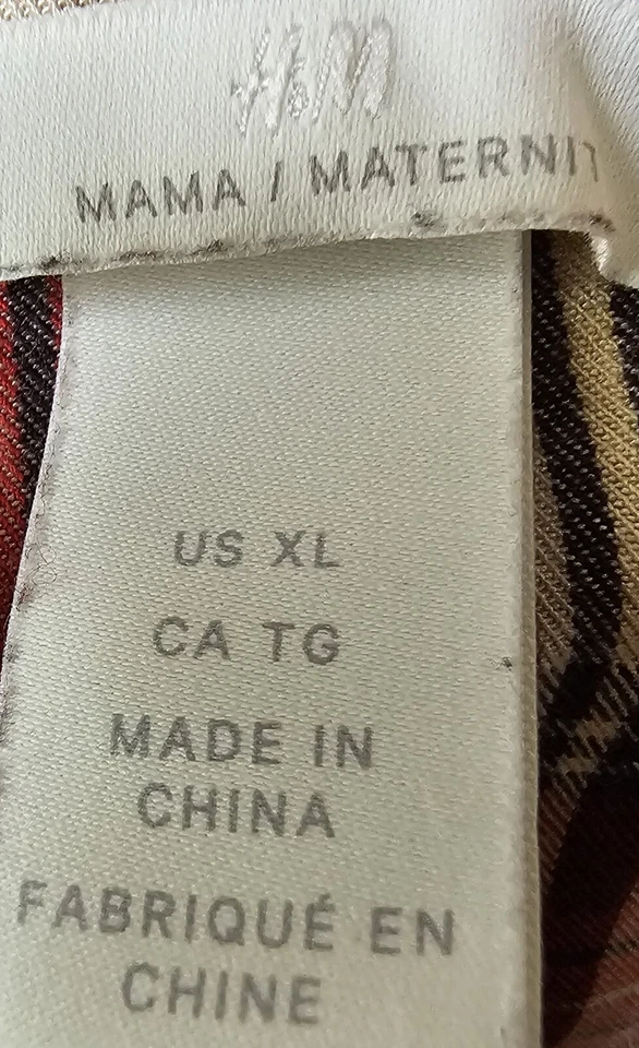 H&M Womens Shirt Top Blouse Size XL X Large Red Black White Plaid - Image 2 of 4