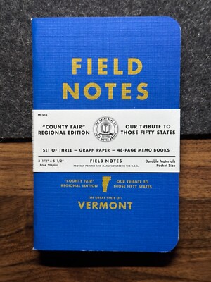 Field Notes County Fair Edition Vermont *Unsealed Unused* - Out of Print