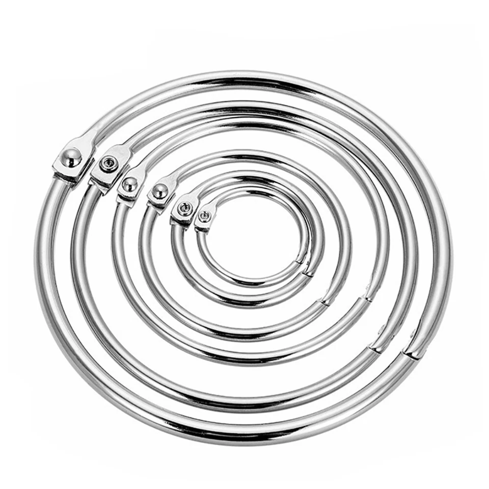 Llavero con bisagras anillo dividido carceleros soporte para llaves con bisagras divididas acero inoxidable/latón Foto 4 de 4