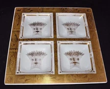 Georges Briard HARVEST WHEAT Divided Serving Tray, Mid Century Modern, 15"