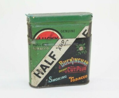 old tobacco tins ebay Buckingham Bright Cut Plug Vintage Tobacco Tin Patented July 22nd, 1930