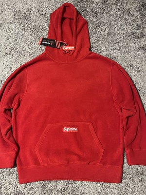 Size Medium- Supreme X Polartec Hoodie  Red  (FW20)