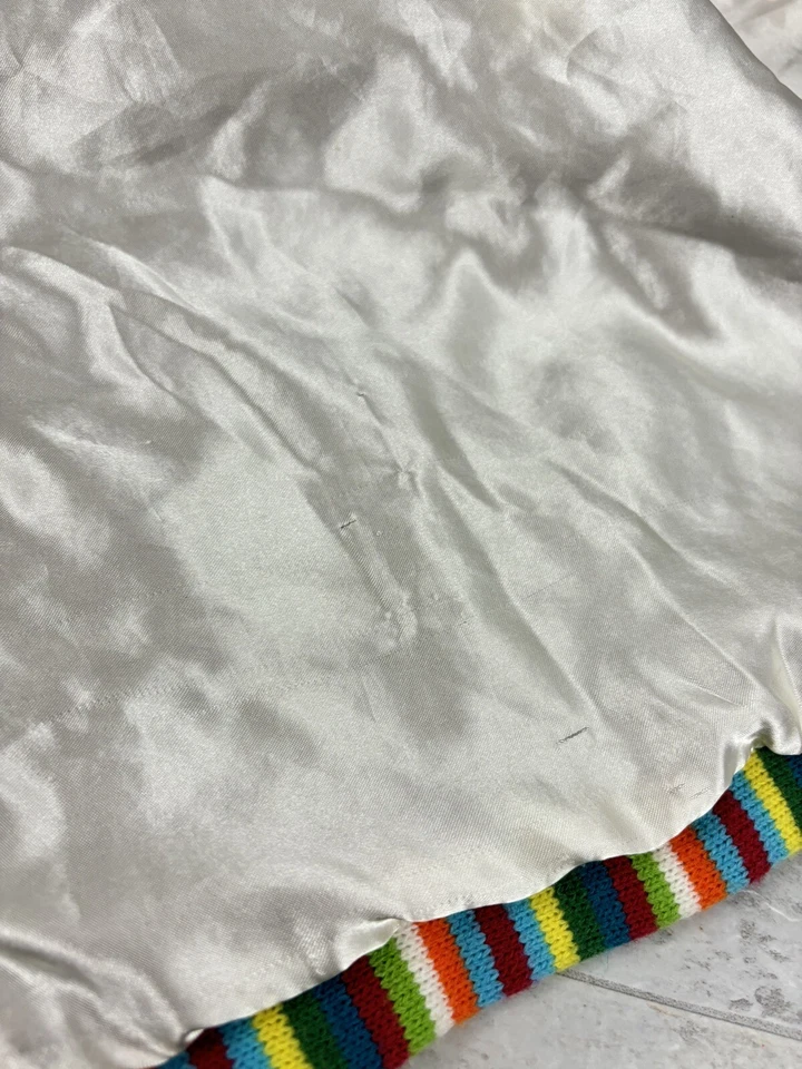 Stephan Baby Brown Dog Puppy Lovey Security Silver Satin Stripes Polka 2015 HTF - Image 4 of 4