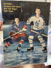 Rod Gilbert Allan Stanley Stan Mikita Vintage Signed Magazine Page Photo Signed
