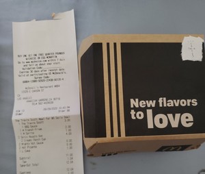 Travis scott meal receipt And Burger Box | eBay