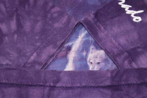 VTG 2001 The Mountain Wolf Native Graphic Tie Dye T-Shirt USA XL Purple - Picture 8 of 8