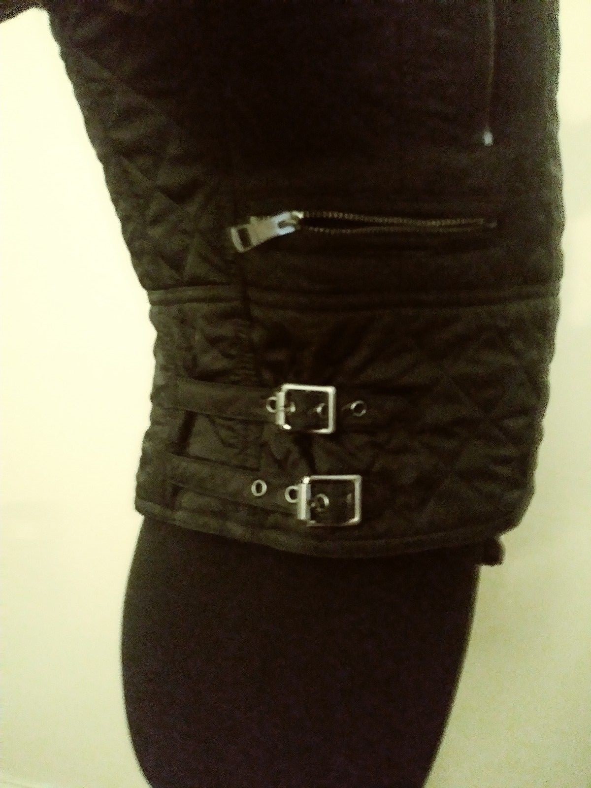 NWT, Authentic Burberry Brit Black Quilted Motorcycle Jacket Women's XSmall Rare image 8