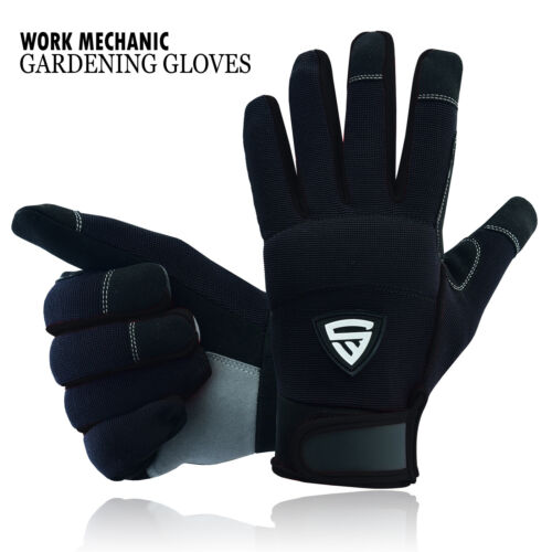 Safety Work Gloves Heavy duty Hand Protection Mechanic Gardening Builders Cut - Afbeelding 1 van 9
