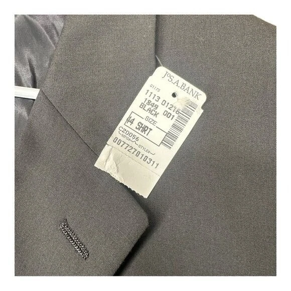 Jos. Blazer Chaqueta Traje Oficina Carrera A Bank Nuevo con Etiquetas 44S Negro Mezcla Algodón Foto 4 de 4