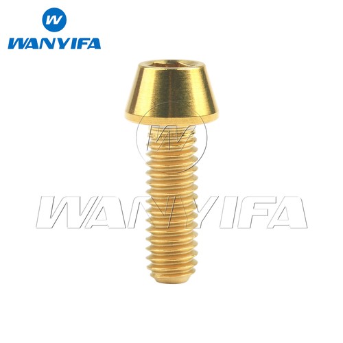 Wanyifa Titanium Bolt M4x8 12 15 20mm Taper Hex Head Screw for Bike Ti Fasteners - Picture 10 of 13