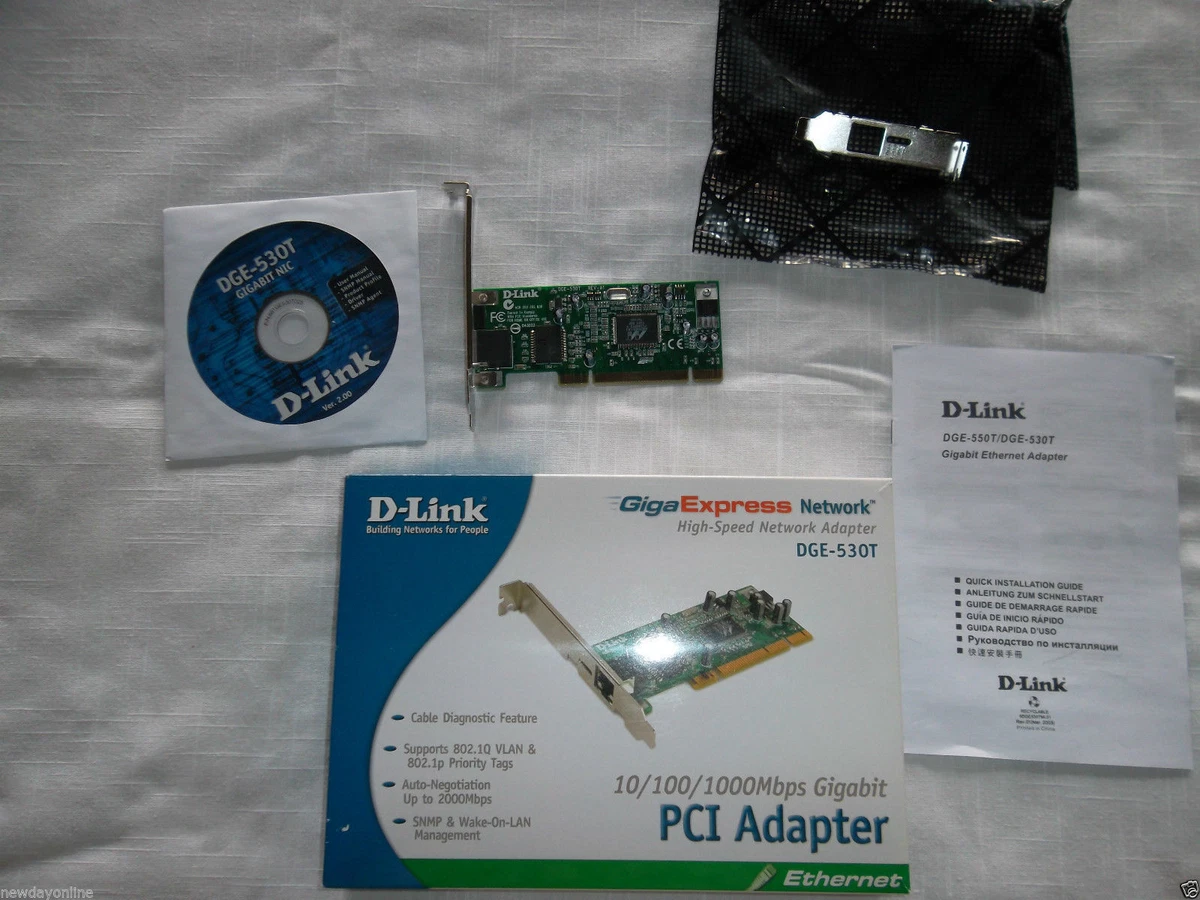 D-Link Gigabit PCI Fast Network Adapter RJ-45 1000Mbps QoS ACPI.