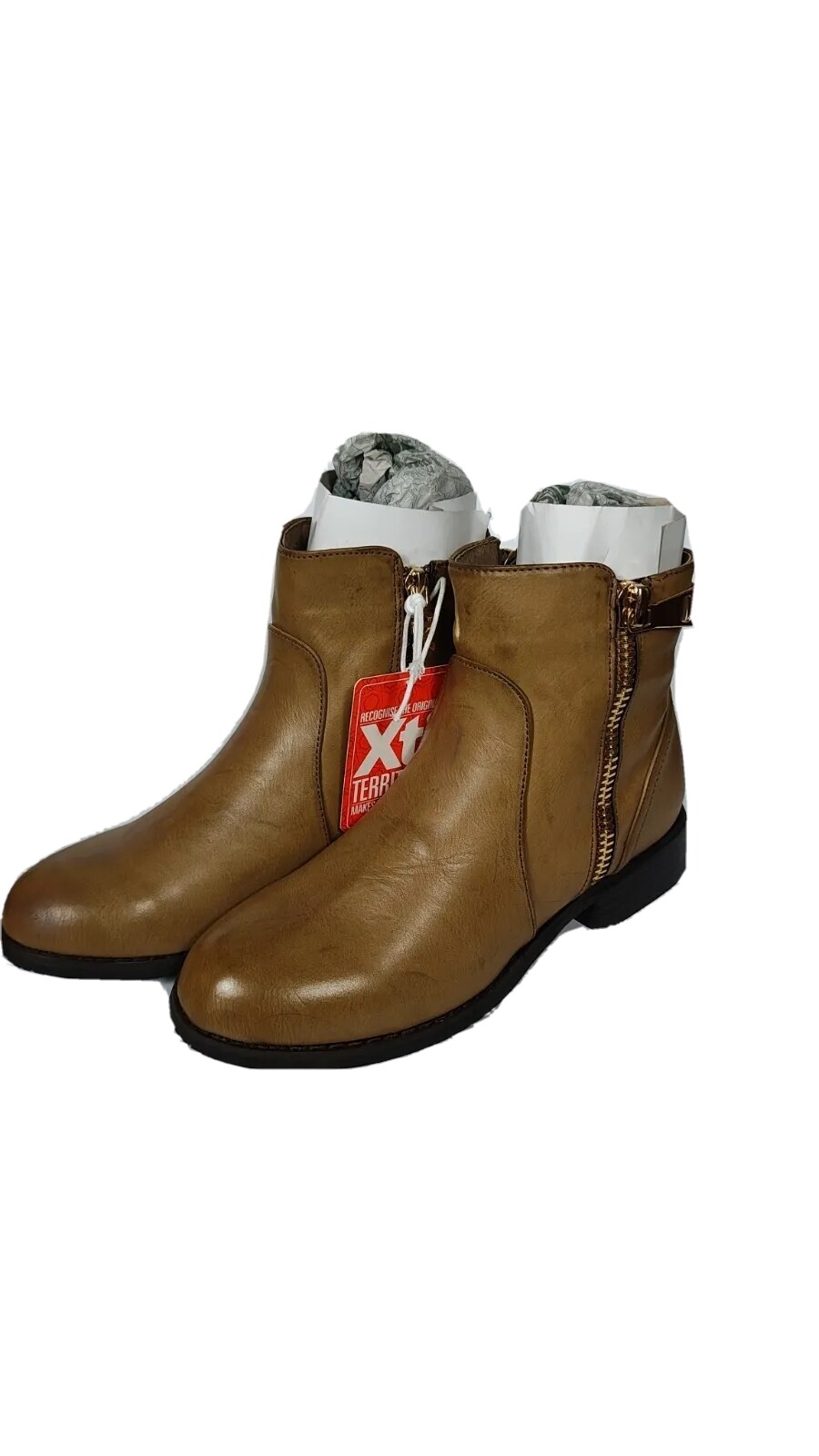 XTI Mujer NUEVAS Botas al tobillo Marrones Tacón Talla EU 36/Reino Unido 3 Nuevas Con Etiquetas En Caja