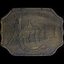 Colorado American Express Railroad RR RY Train Gift 70s Vintage Belt Buckle