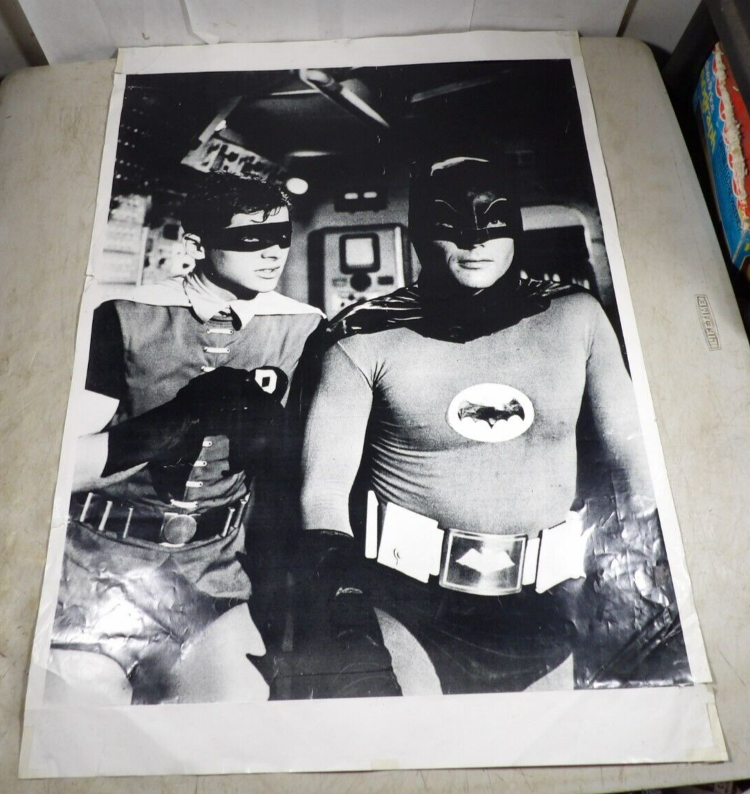 Vintage Adam West Burt Ward Batman & Robin B&W Poster 35