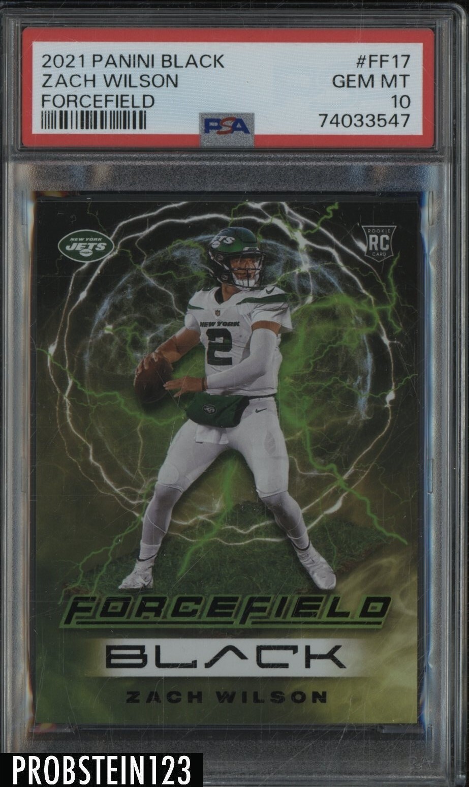 Zach Wilson Panini Black Forcefield #FF17 Base