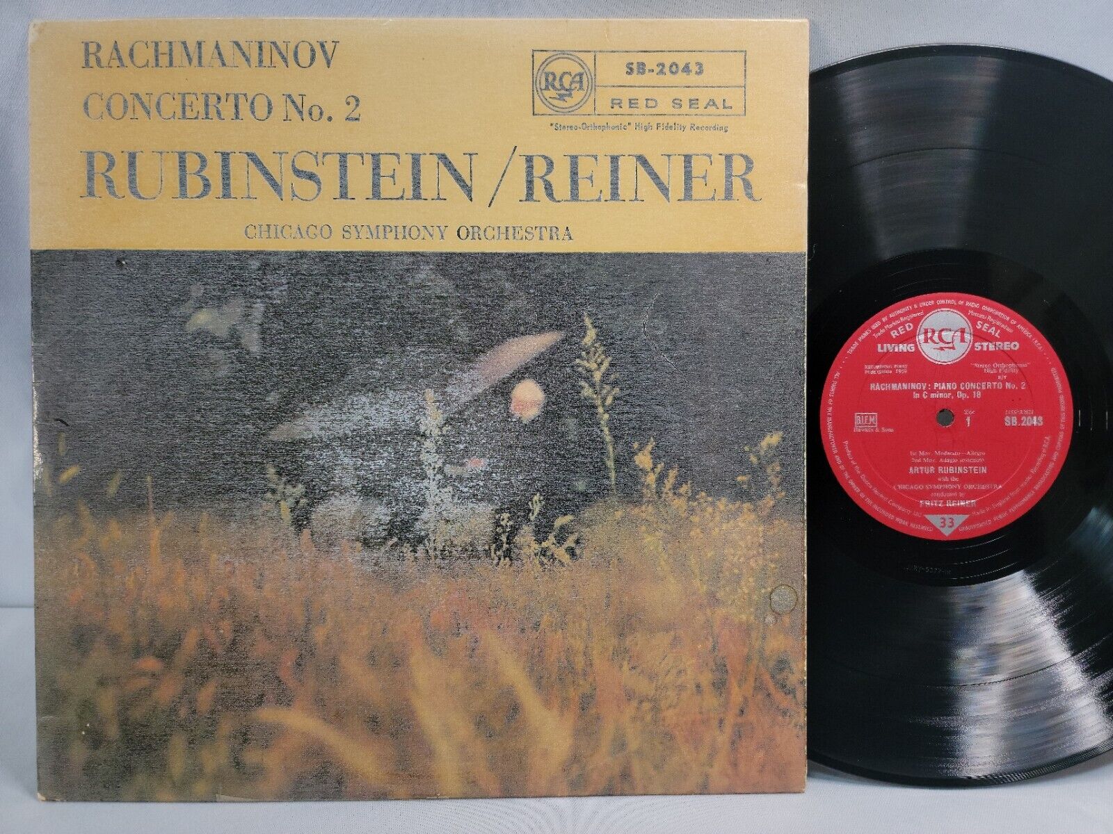 Fritz Reiner - Rachmaninoff Piano Concerto - Rubinstein - OG 1959 UK STEREO  VG+