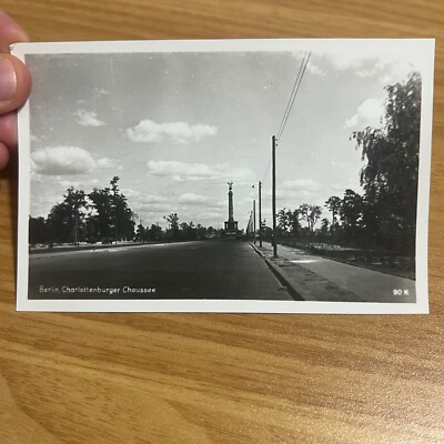 Vintage Postcard Photo Black White Berlin Charlottenburger Chaussee
