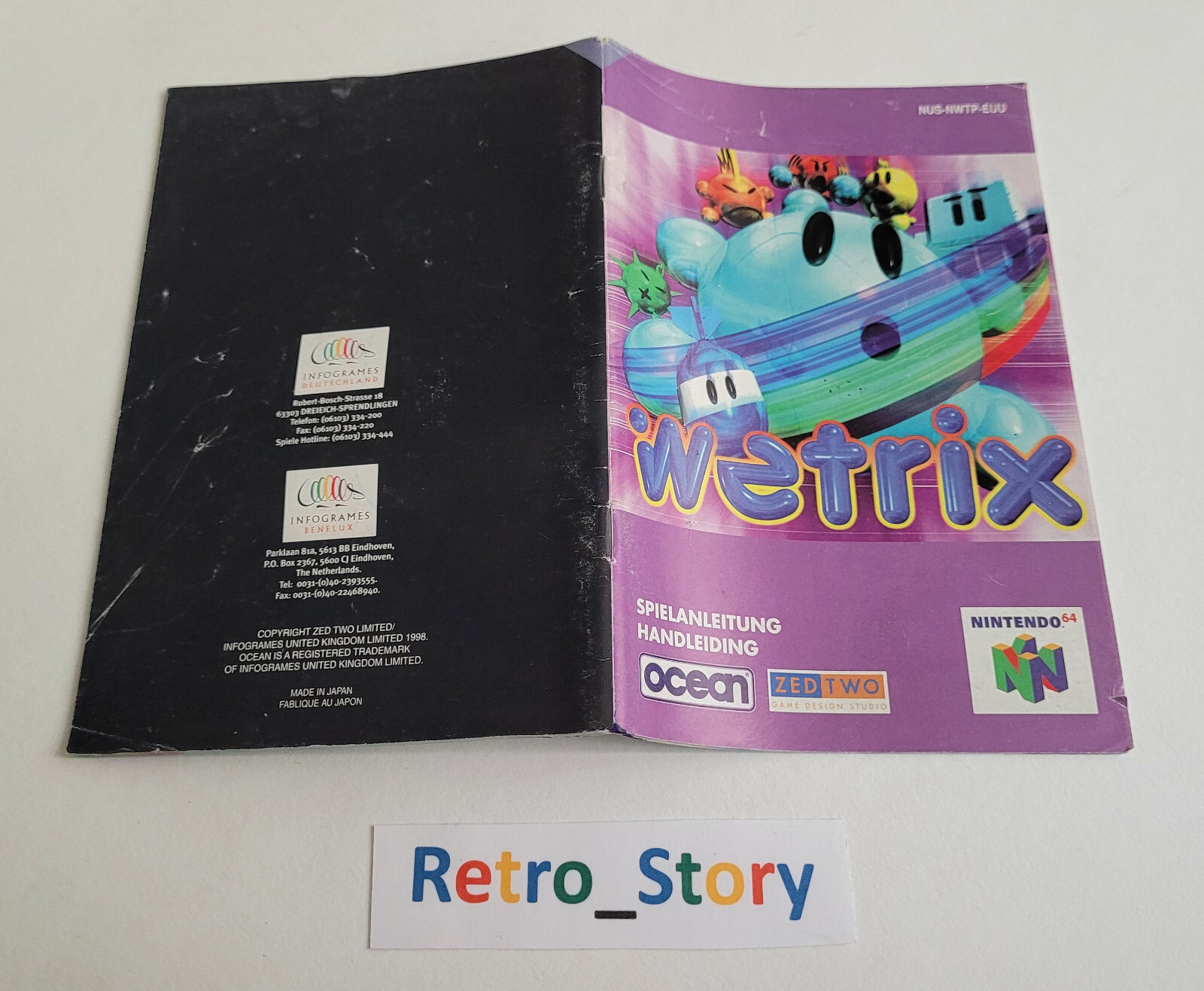 Nintendo 64 N64 - Wetrix - Notice / Instruction Manual - EUU