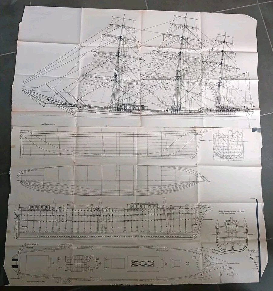 Bauplan 3 Mast Klipper Gebraucht - Bild 2 von 2