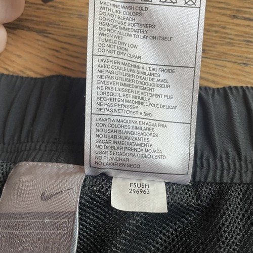 Nike VTG Track Pants Boy's Size L (12-14) Gray Mesh Lined Pull On With Zipper - Picture 9 of 14