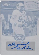 2013 ISAIAH GOLDEN Leaf US Army All-American Autograph Rookie Auto Plate TEXAS A