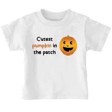 Cutest Pumpkin In The Patch Halloween Toddler Baby Kid T-shirt Tee 6mo Thru 7t