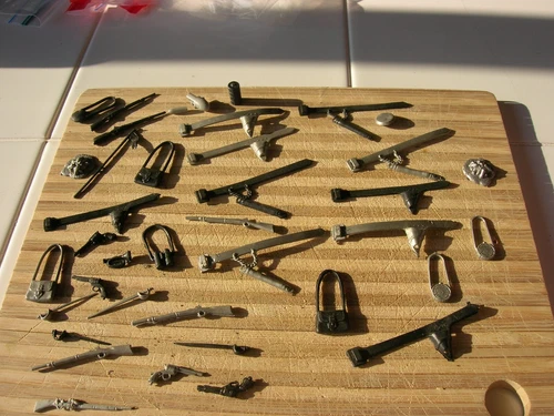 MARX  39 WEAPONS  TOY SOLDIERS ACW  BLUE & GREY GIANT PLAYSET VINTAGE 1960'S