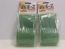 E-Z Rollers Self Gripping Great For Perms  Set Easy To Use 2 Packs Jumbo Green