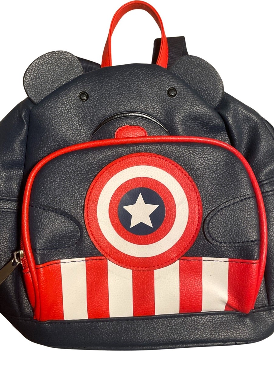 Marvel Captain America Mini Backpack -Coin Purse - Blue Bear  display picture 3