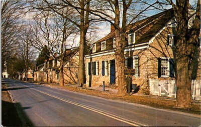 Postcard Old Stone Houses Kingston Hurley New York B163