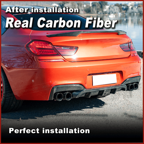 Carbon Frontspoiler Frontlippe Heckdiffusor Bodylit Passt für BMW F06 F12 F13 M6 - Picture 10 of 14