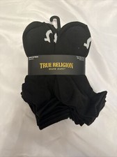 True Religion Boys 20 Pack Quarters Socks Size 9-11 Black
