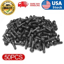 50pcs Car Auto Tr 413 Short Rubber Tubeless Snap-in Tyre Tire Valve Stems Black