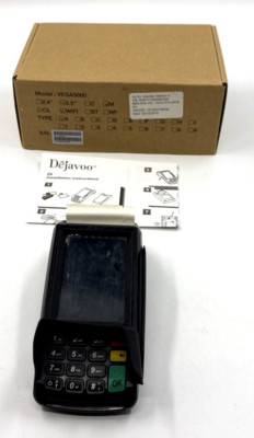 Dejavoo Z9 3.5'' VEGA3000 LCD POS Credit Card Terminal w/No Power Adapter/Tested