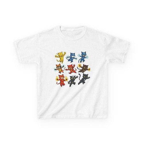Playful Cat Themed Kids Tee, Cute Animal Shirt for Boys and Girls, Perfect Gift - Picture 2 of 49