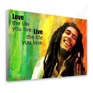 Home Decor Bob Marley Quotes Love The Life 1 By Alonline Dsncanvas Wall Art Rolled Home Furniture Diy