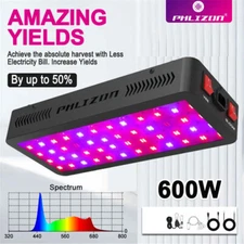 600W Plant LED Grow Light kit Indoor Growing Lamp Full Spectrum with Veg & Bloom