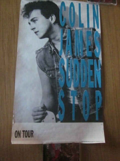 Colin James 1990 Sudden Stop On Tour Promo Poster Bonnie Raitt Bobby Whitlock