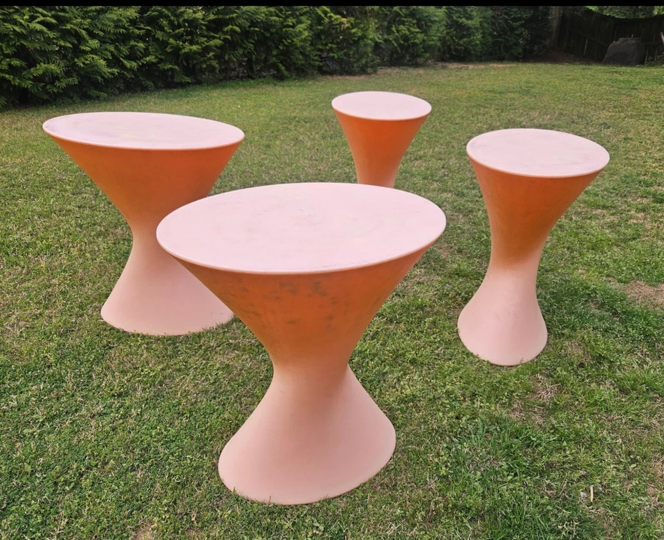 Marco Maran para Parri - ¡MESAS DE PATIO/PISCINA! Raro juego de 4 Foto 4 de 4