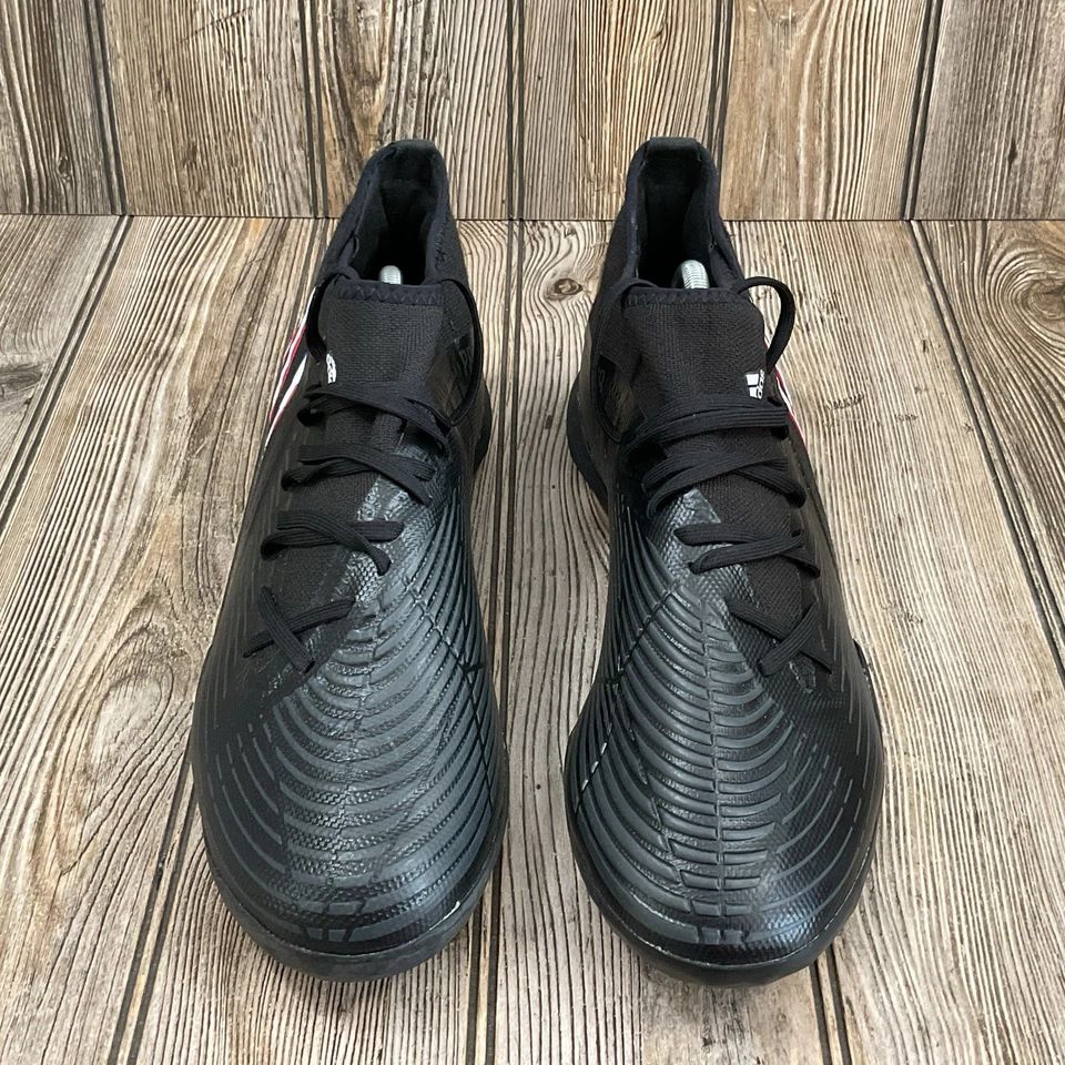 ADIDAS 男式 Predator Edge.3 TF 黑色橄榄球靴 鞋 GX2628 美国 12 码 — 第 3/4 张图片